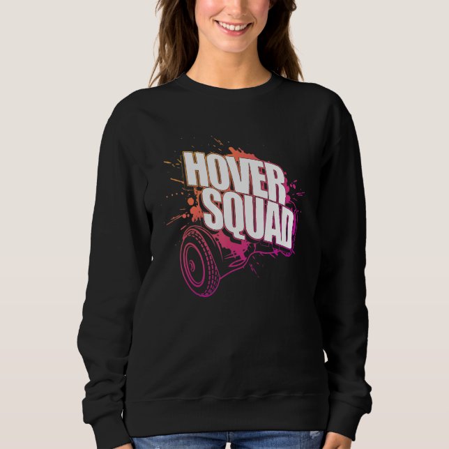Hover Squad  Cool Peach Pink Gyro Hoverboard Sweatshirt (Front)