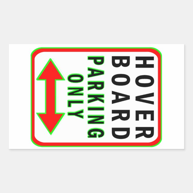 Hoverboard Parking Only Sticker (Front)