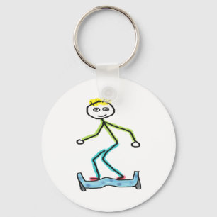 Hoverboard Stickman Keychain