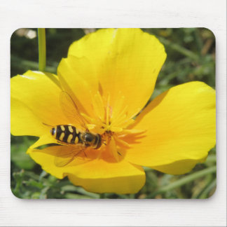 Hoverfly and Flower Mousepad