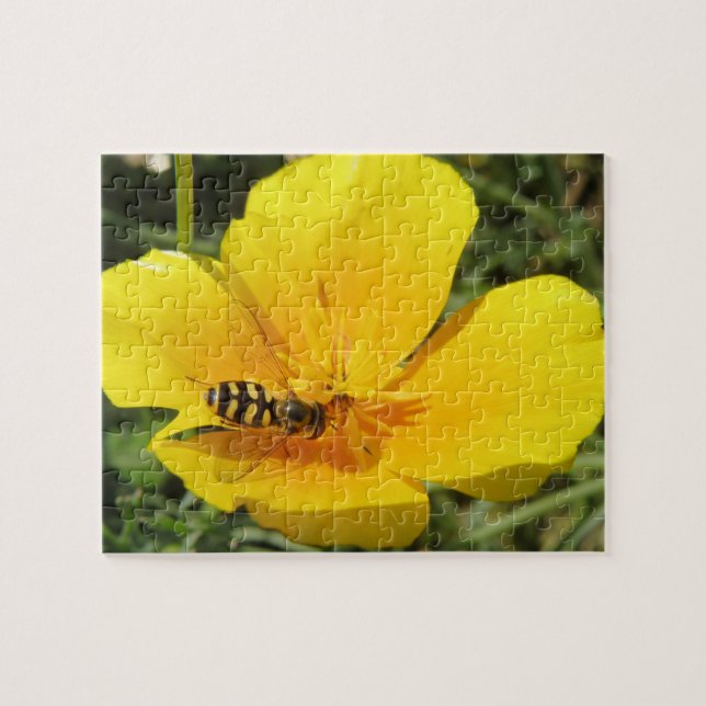 Hoverfly and Flower Puzzle (Horizontal)