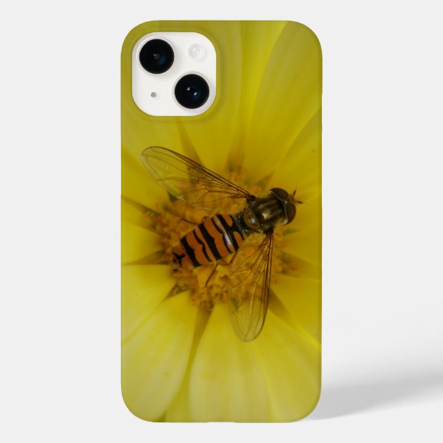 Hoverfly on a Marigold Case-Mate iPhone Case (Back)