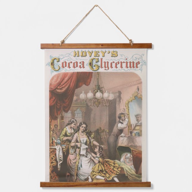Hovey's Cocoa Glycerine, Circa 1860 Hanging Tapestry (Front)