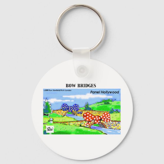How 2 Wrap A Bridge As A Gift Funny Gifts & Tees Keychain (Front)