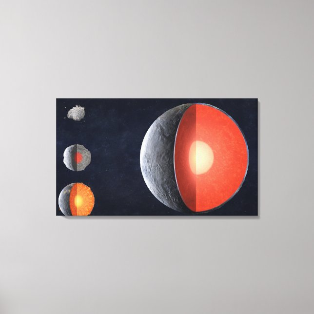 How A Rocky Planet Forms. Canvas Print (Front)