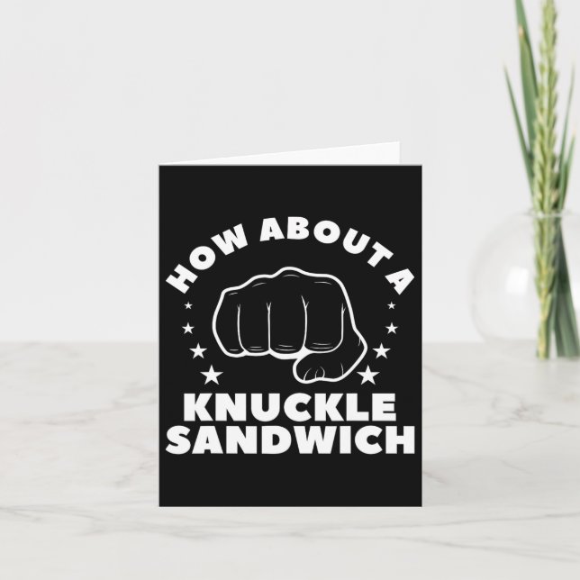 How About A Knuckle Sandwich Boxing Boxer 2  Card (Front)