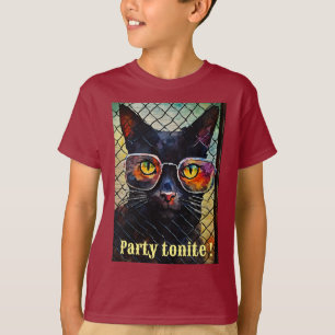 How about "Cool Cat Celebration Tee" or "Party T-Shirt