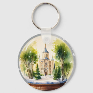 How about "Gothic Cathedral Circle Keychain"  Keychain