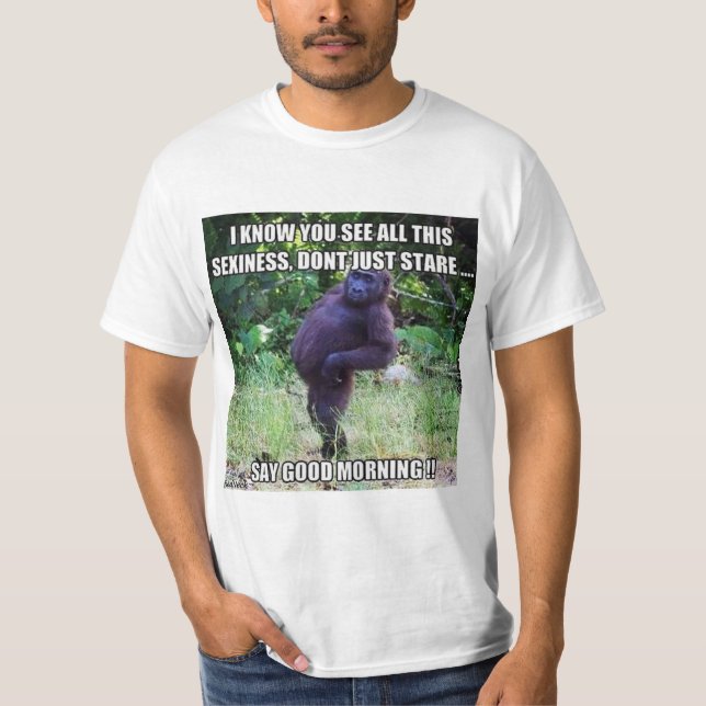 How about "Primal Elegance Tee" or "Ape Chic Shirt (Front)