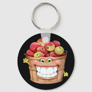 How about them apples?!  Happy Apples! Keychain