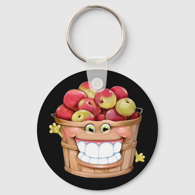 How about them apples?!  Happy Apples! Keychain (Front)