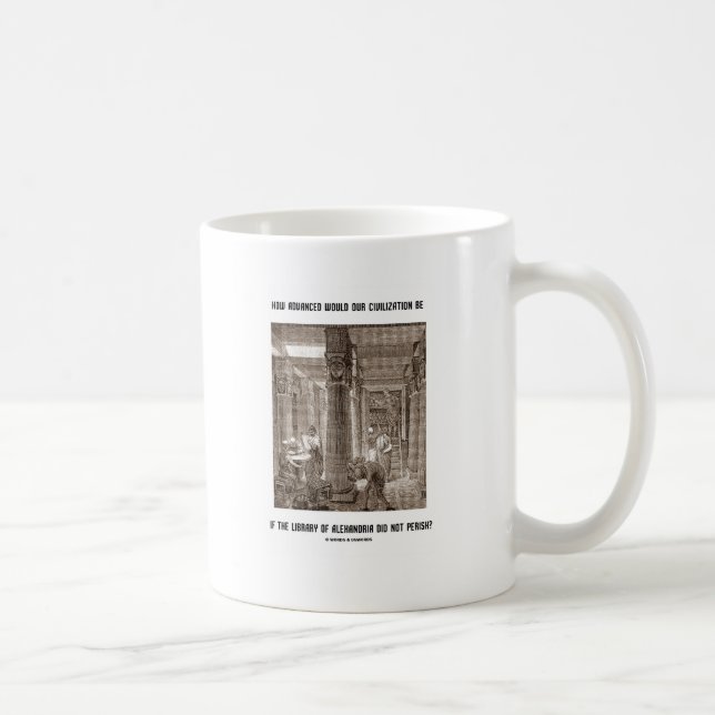 How Advanced Civilization Be If Library Alexandria Coffee Mug (Right)