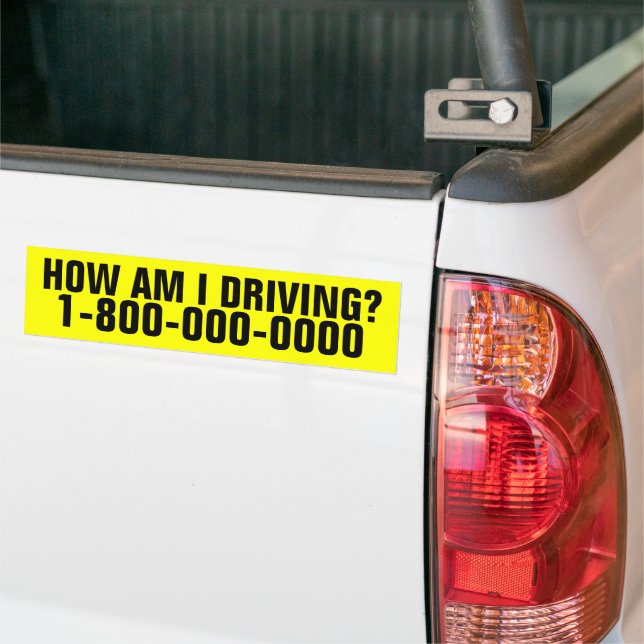 How am I Driving Company Business Driver Bumper Sticker (On Truck)
