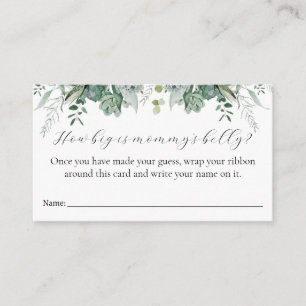 How Big is Mommy's Belly Baby Shower Game Card