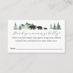 How Big is Mommy's Belly Baby Shower Game Card