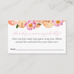 How Big is Mommy's Belly Baby Shower Game Card