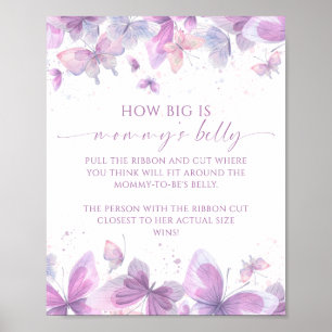 How Big is Mommy's Belly Baby Shower Game Poster