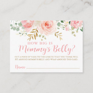 How Big is Mommy's Belly Game Answer Card