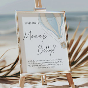 How Big Is Mommy's Belly Hot Air Balloon Game Poster