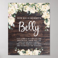 How big is mommy's belly sign game wood rustic
