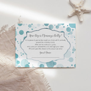How Big is Mommy's Belly Trendy Baby Shower Game Enclosure Card