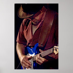 How Blue Can You Get  - Blues Guitar Player Poster
