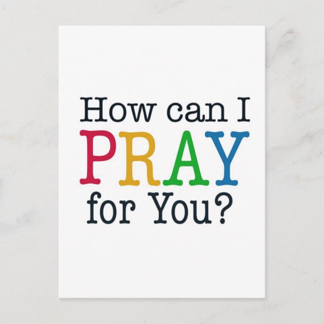 How can I PRAY for you? Postcard (Front)
