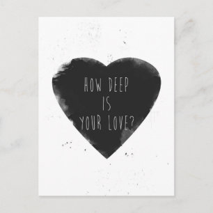 how deep is your love postcard