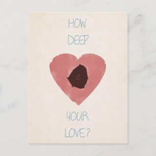 how deep is your love postcard