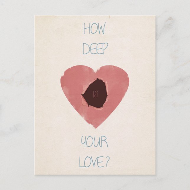 how deep is your love postcard (Front)