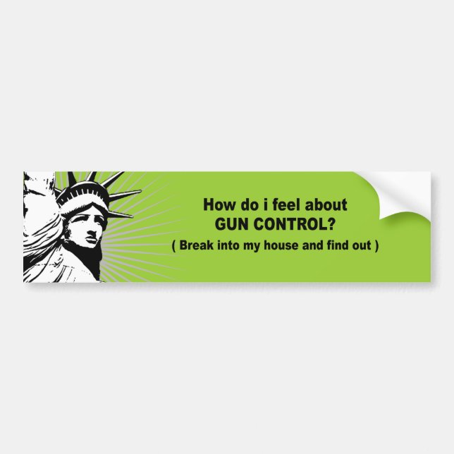 How do i feel about gun control bumper sticker (Front)