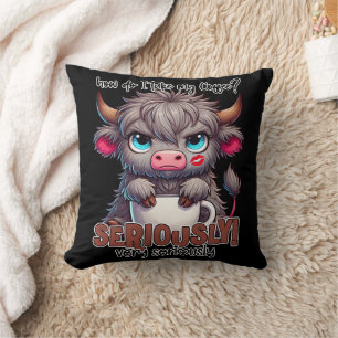 How Do I Take My Coffee? Seriously Very Seriously  Throw Pillow