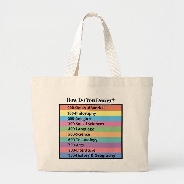How Do You Dewey? Large Tote Bag (Front)