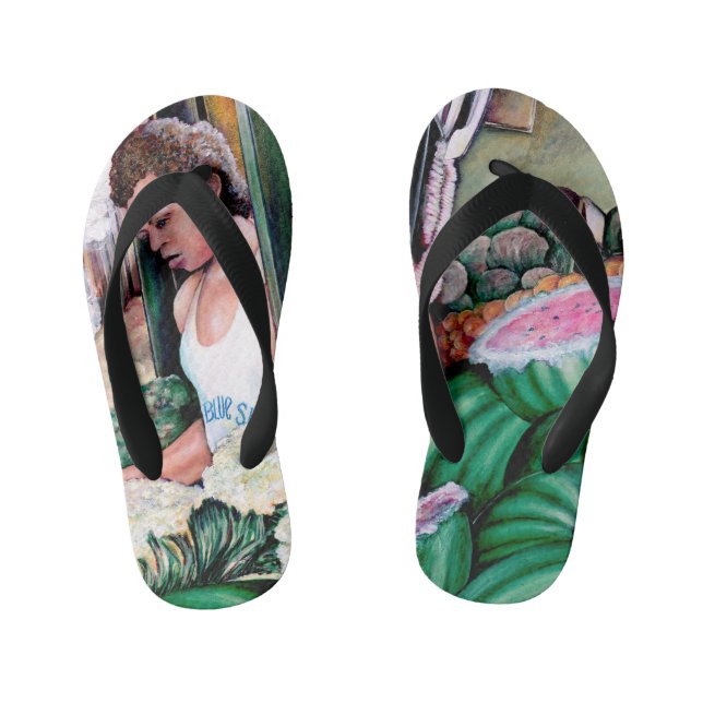 How Do You Like those Melons? Kid's Flip Flops (Footbed)