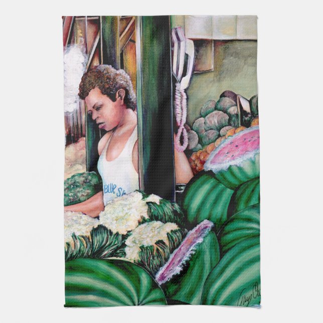 How do you like those melons? kitchen towel (Vertical)