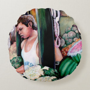 How do you like those melons? round pillow