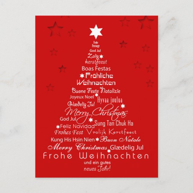 How do you say Merry Christmas? Postcard (Front)