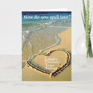 How do you spell love greeting card. card