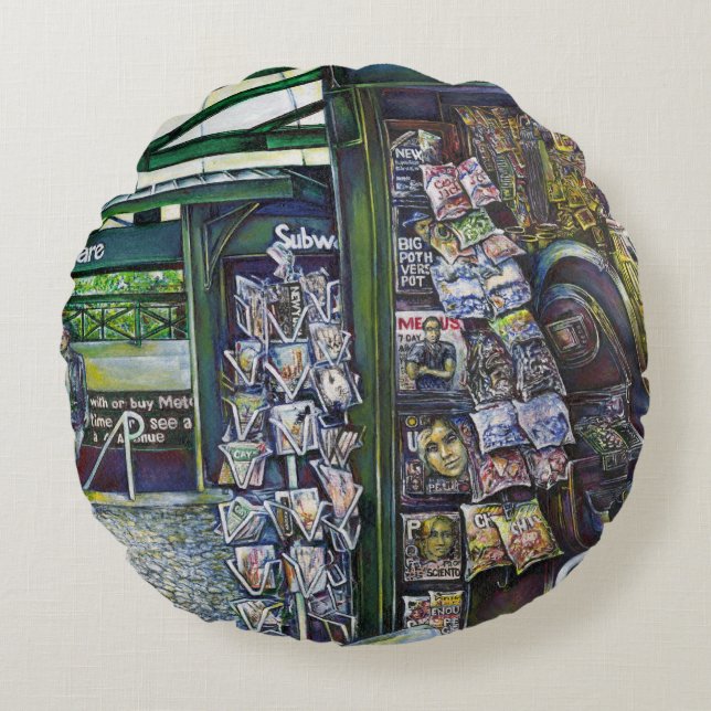 How Does One Image, Unimaginative? Round Pillow (Front)