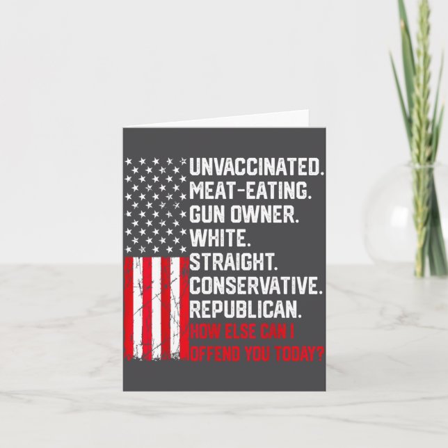 How Else Can I Offend You Today Funny Saying Quote Card (Front)