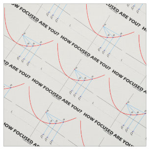 How Focused Are You? Parabola Graph Math Humor Fabric
