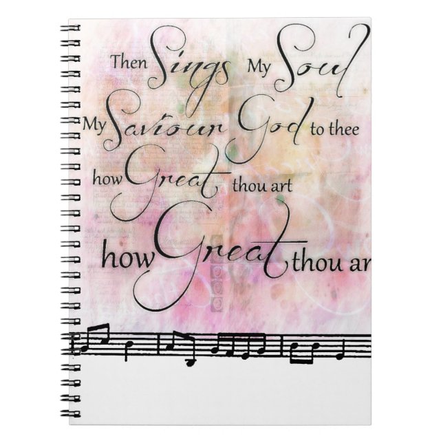 How great thou art notebook (Front)