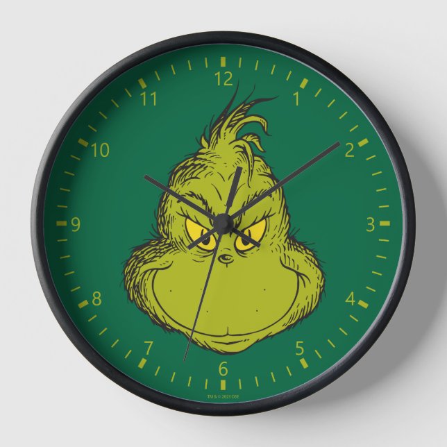 How Grinch Stole Christmas Classic Grinch Clock (Front)