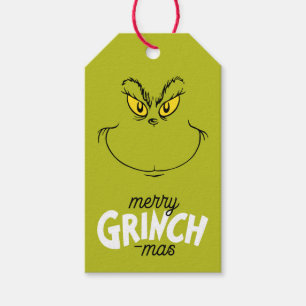 How Grinch Stole Christmas Face Gift Tags