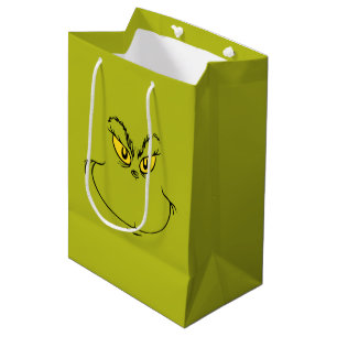 How Grinch Stole Christmas Face Medium Gift Bag