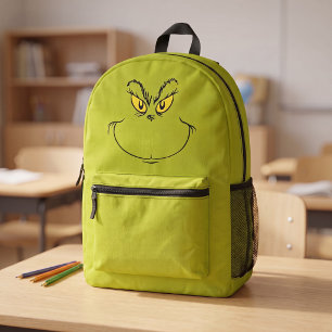 How Grinch Stole Christmas Face Printed Backpack