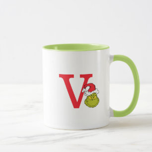 How Grinch Stole Christmas   Monogram V Mug