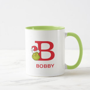 How Grinch Stole Christmas   Name & Monogram B Mug