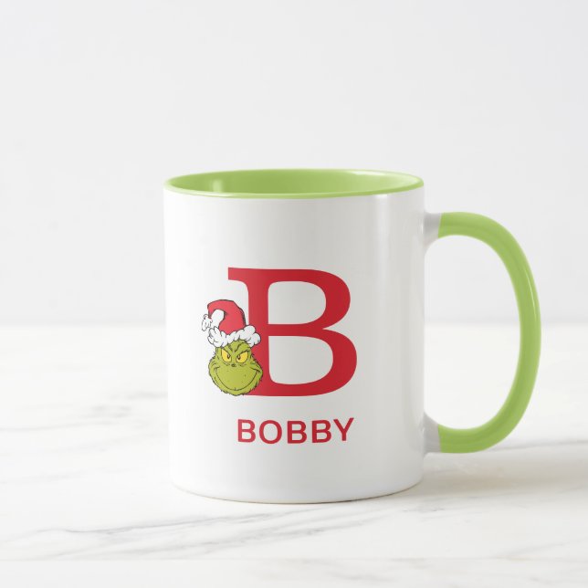 How Grinch Stole Christmas | Name & Monogram B Mug (Right)