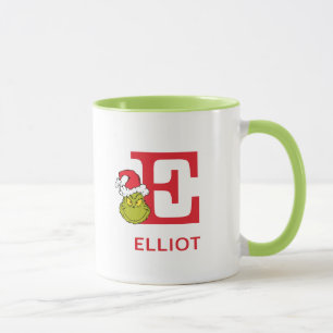 How Grinch Stole Christmas   Name & Monogram E Mug